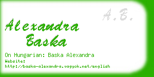 alexandra baska business card